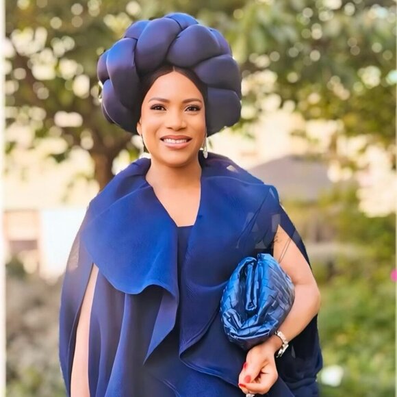 HANDMADE Giant Braided African TURBAN Made in Nigeria HIGH Quality - Picture 3 of 10